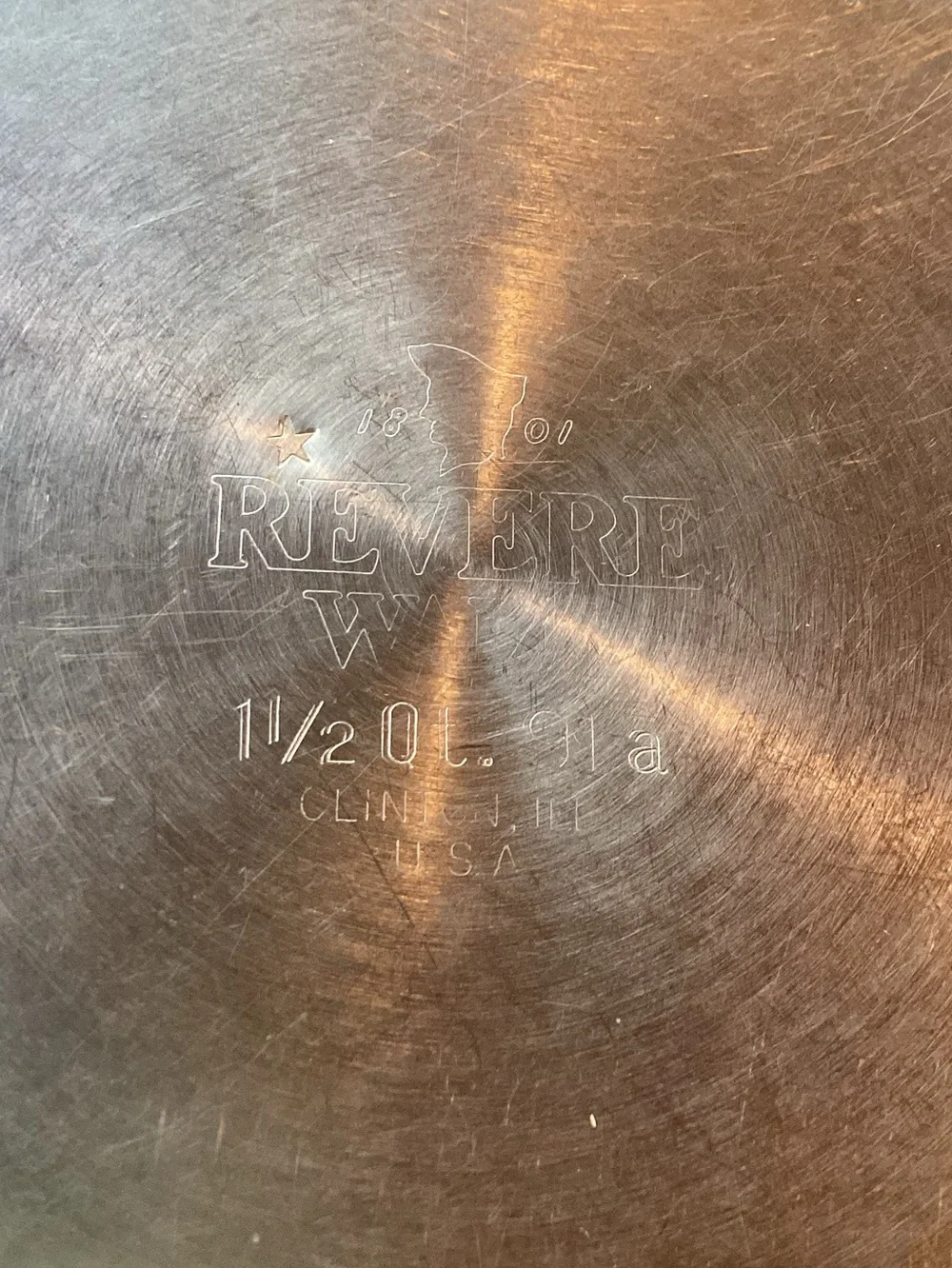 Revere Ware Vintage Stainless Steel 1.5 quart saucepan with lid